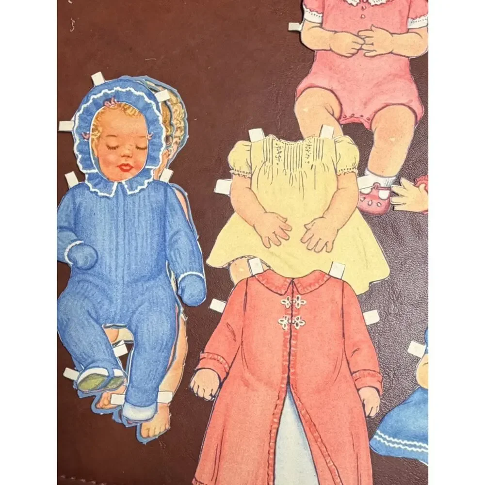 Vintage 1945 Sally Paper Doll Set w/ Original Clothes Uncut Tabs Excellent